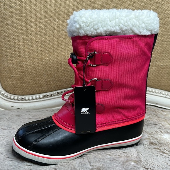 Sorel | Kids' Yoot Pac Waterproof Snow Boot in Bright Rose - Picture 9 of 16